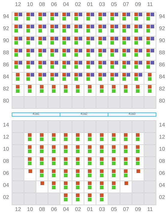 Bay 041 view and slots of CUSSLER