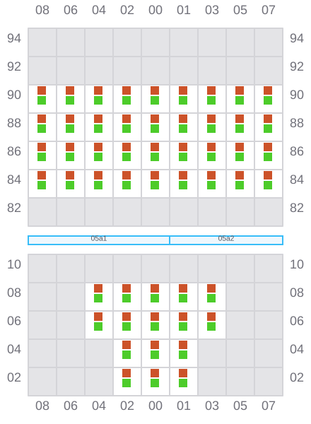 Bay 005 view and slots of ATLANTIC MONACO