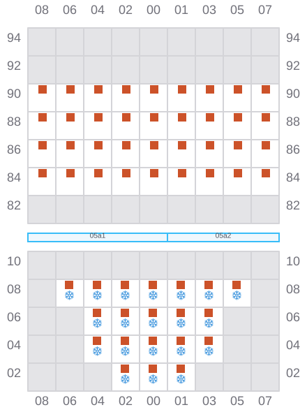 Bay 007 view and slots of ATLANTIC MONACO