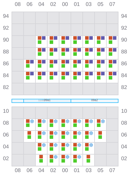 Bay 009 view and slots of ATLANTIC MONACO
