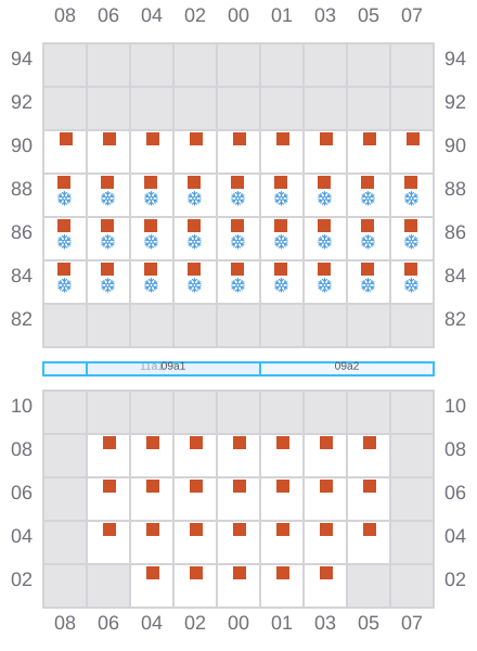 Bay 011 view and slots of ATLANTIC MONACO
