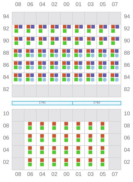 Bay 017 view and slots of ATLANTIC MONACO