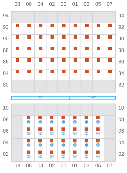 Bay 019 view and slots of ATLANTIC MONACO
