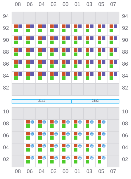 Bay 021 view and slots of ATLANTIC MONACO