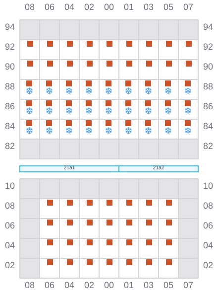 Bay 023 view and slots of ATLANTIC MONACO