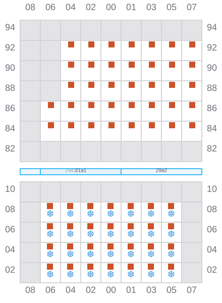 Bay 031 view and slots of ATLANTIC MONACO