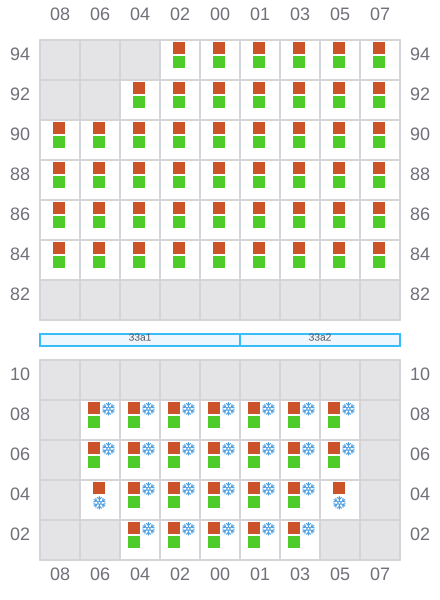 Bay 033 view and slots of ATLANTIC MONACO