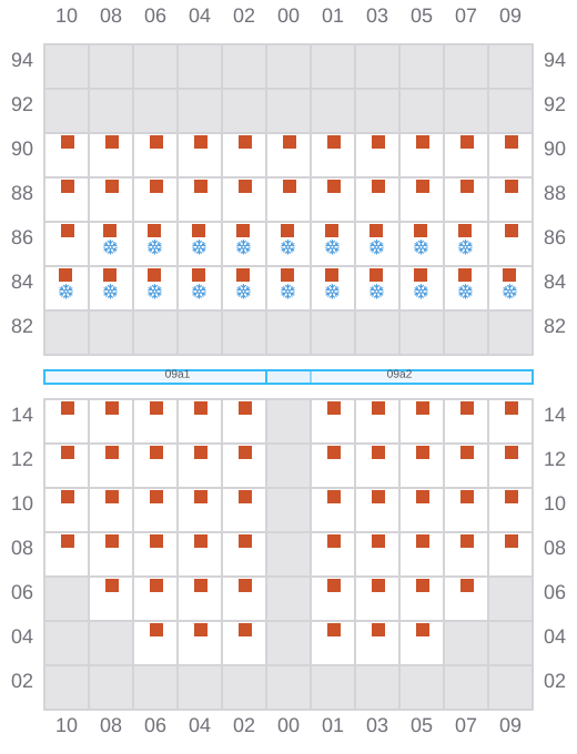 Bay 011 view and slots of HANSA FLENSBURG