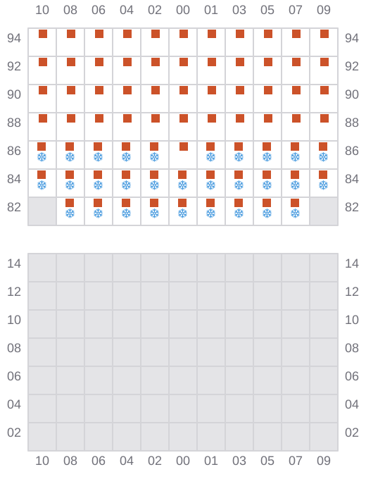 Bay 035 view and slots of HANSA FLENSBURG