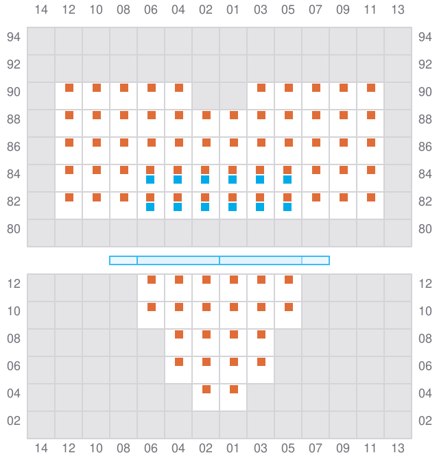 Bay 003 view and slots of MAERSK CHATTOGRAM