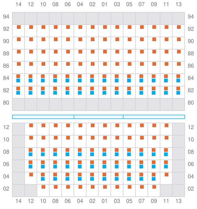 Bay 015 view and slots of MAERSK CHATTOGRAM