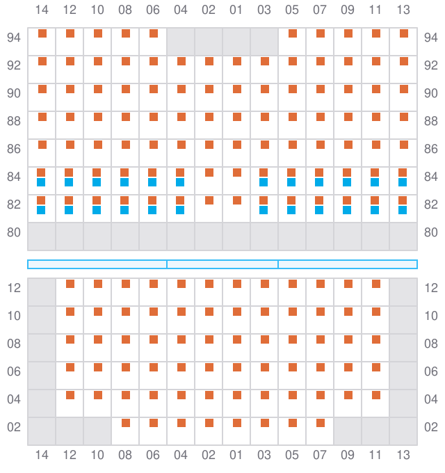 Bay 031 view and slots of MAERSK CHATTOGRAM