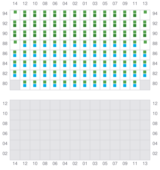 Bay 037 view and slots of MAERSK CHATTOGRAM