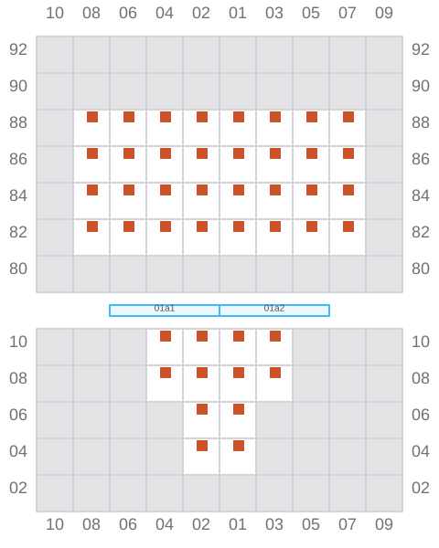 Bay 001 view and slots of AS FLORIANA