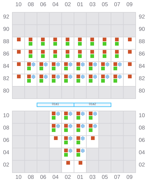 Bay 003 view and slots of AS FLORIANA