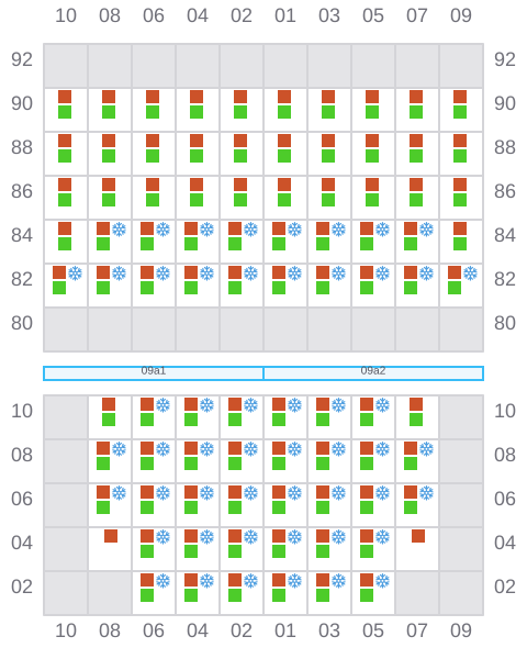 Bay 011 view and slots of AS FLORIANA