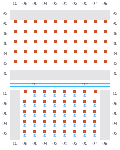 Bay 013 view and slots of AS FLORIANA
