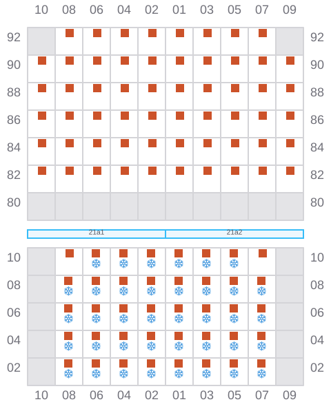 Bay 021 view and slots of AS FLORIANA