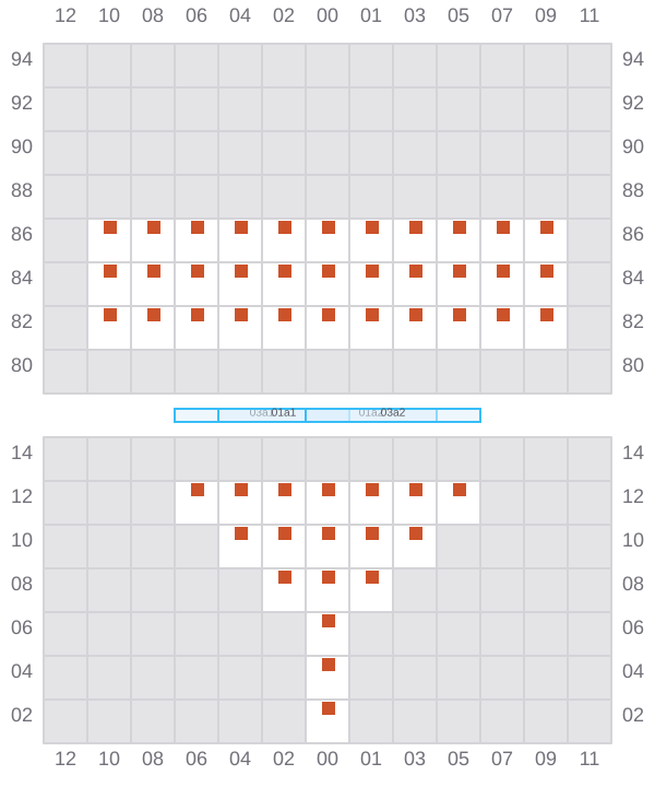 Bay 003 view and slots of CINZIA A