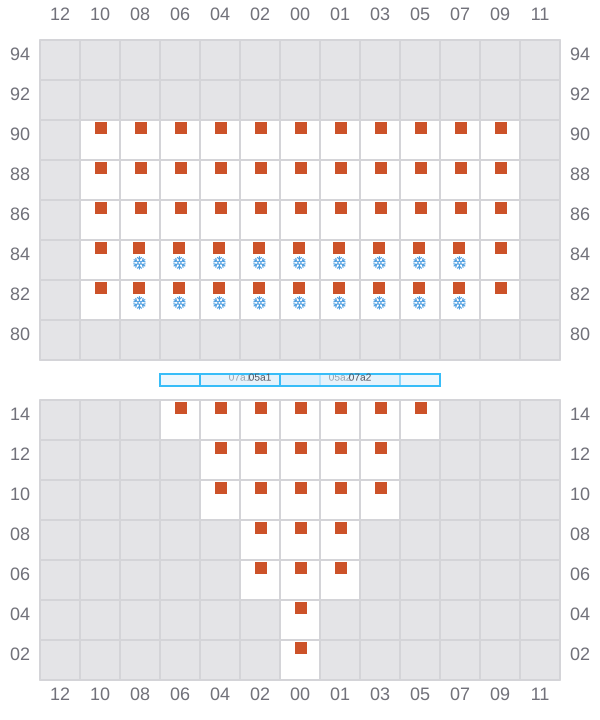 Bay 007 view and slots of CINZIA A