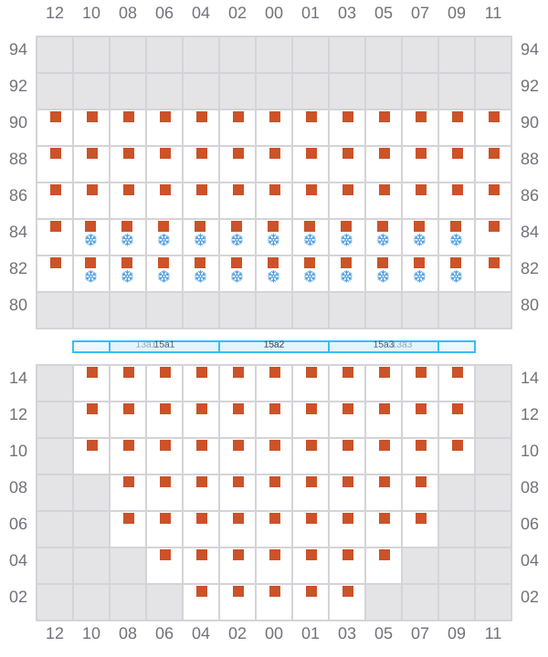 Bay 015 view and slots of CINZIA A
