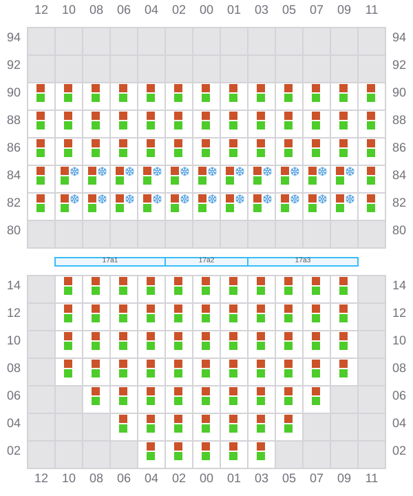 Bay 017 view and slots of CINZIA A