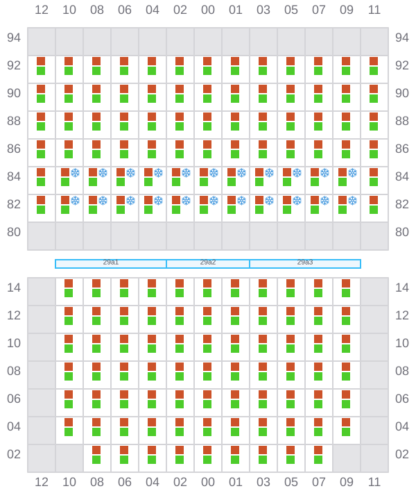 Bay 029 view and slots of CINZIA A