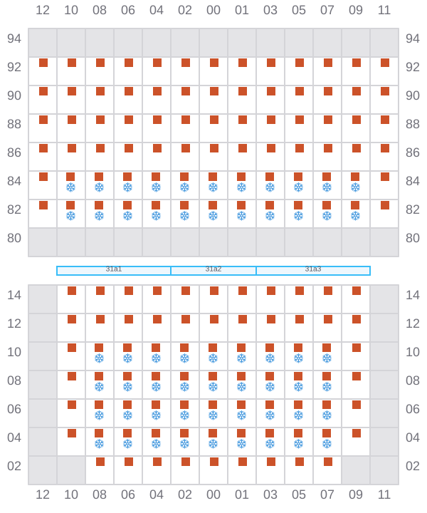 Bay 031 view and slots of CINZIA A