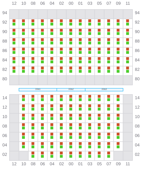 Bay 033 view and slots of CINZIA A