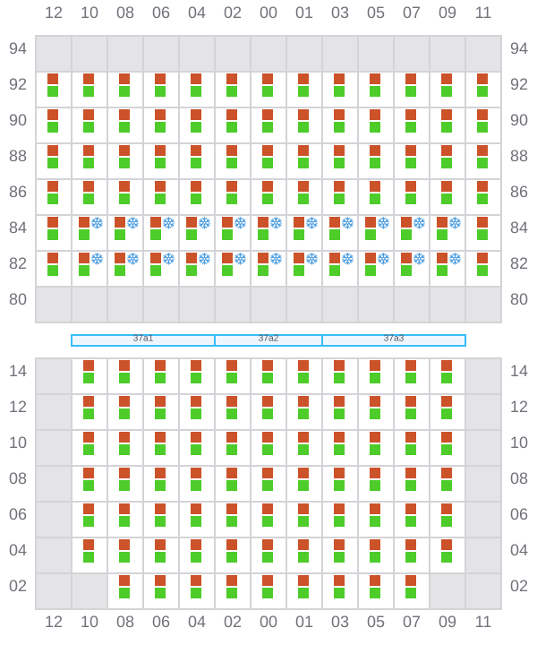 Bay 037 view and slots of CINZIA A