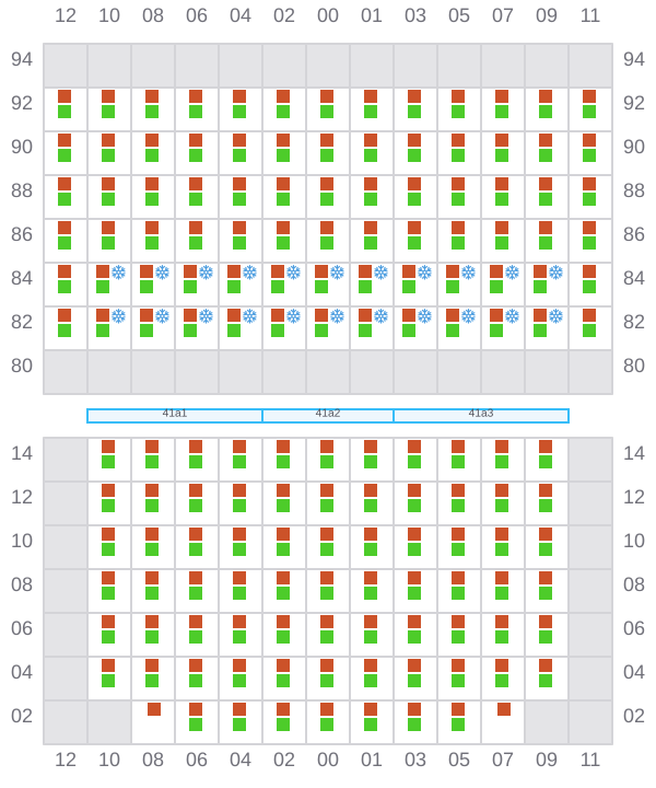 Bay 041 view and slots of CINZIA A