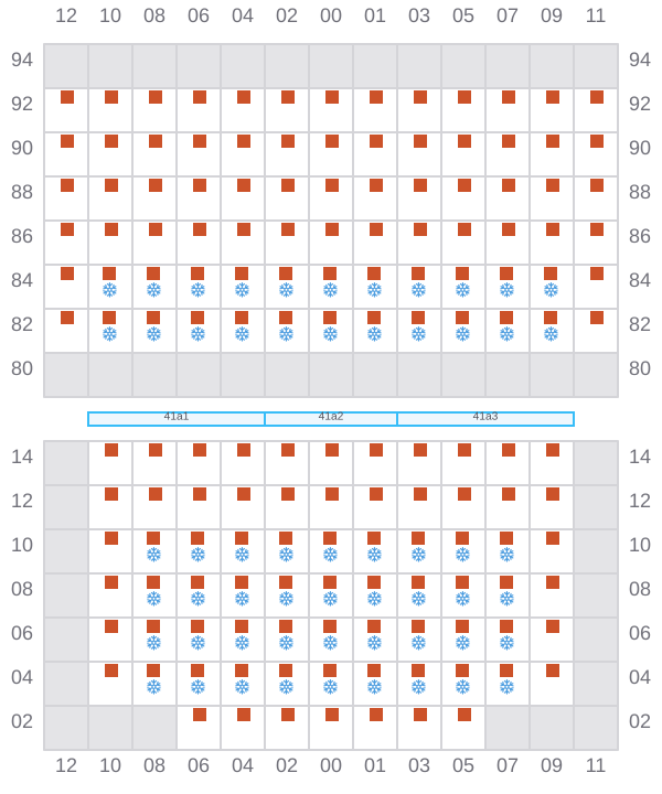Bay 043 view and slots of CINZIA A