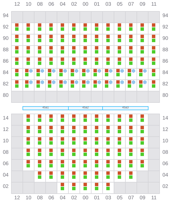 Bay 045 view and slots of CINZIA A