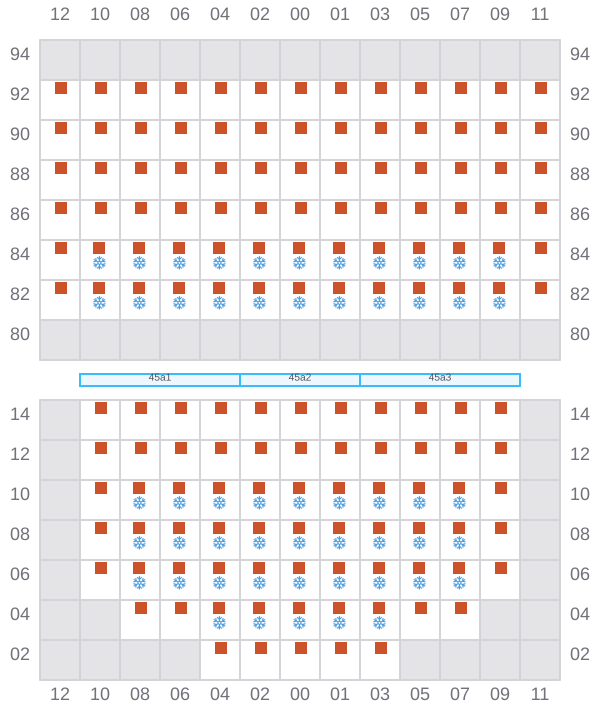 Bay 047 view and slots of CINZIA A