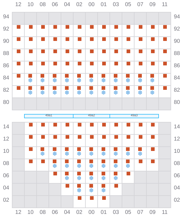 Bay 051 view and slots of CINZIA A