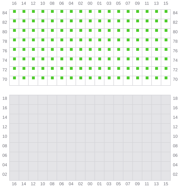 Bay 075 view and slots of MSC MAEVA