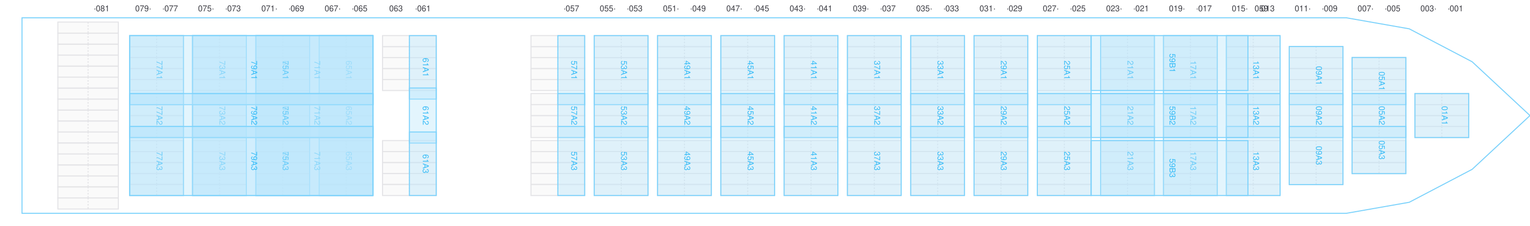 Deck view of CORNELIA MAERSK