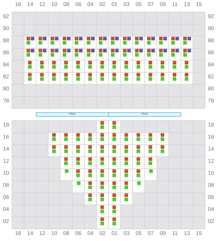 Bay 005 view and slots of RIO NEGRO