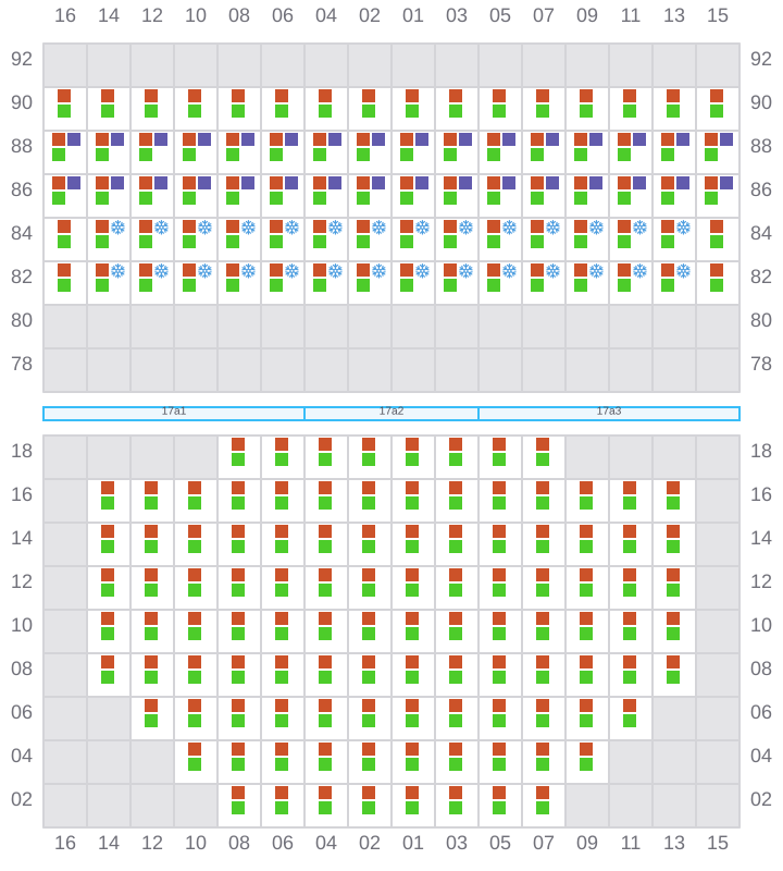 Bay 017 view and slots of RIO NEGRO