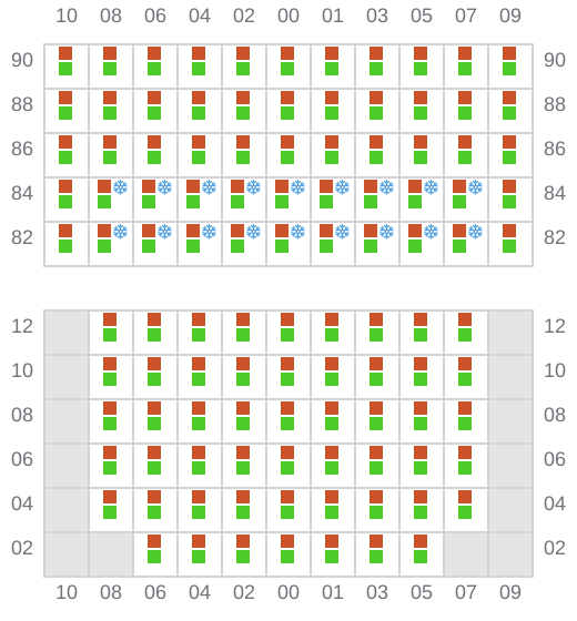 Bay 019 view and slots of WAN FU DA