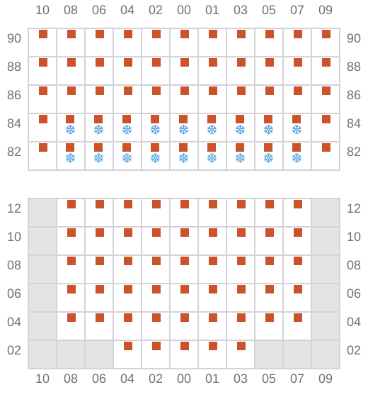 Bay 041 view and slots of WAN FU DA
