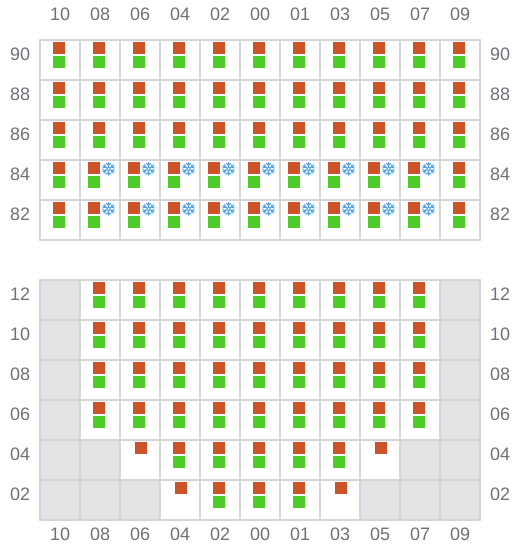 Bay 043 view and slots of WAN FU DA