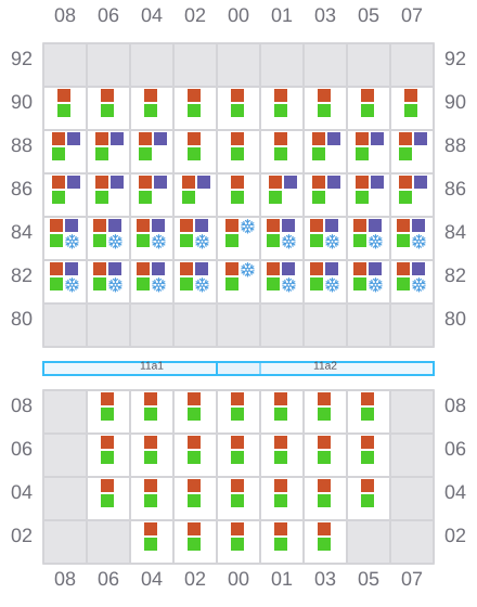 Bay 011 view and slots of CONTSHIP NEW