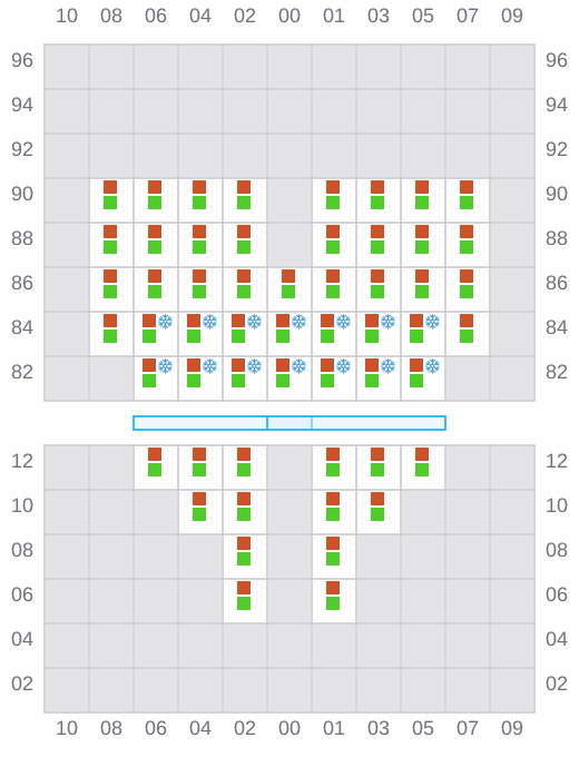 Bay 001 view and slots of QUEEN B III