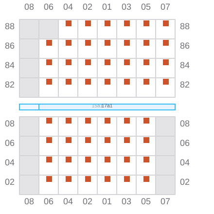 Bay 017 view and slots of MARGAUX