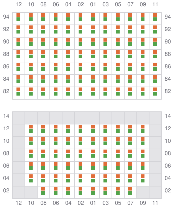 Bay 033 view and slots of CMA CGM ZANZIBAR