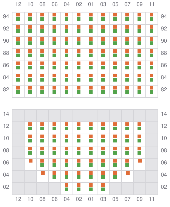 Bay 037 view and slots of CMA CGM ZANZIBAR