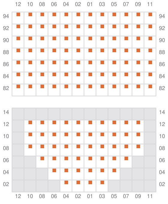 Bay 039 view and slots of CMA CGM ZANZIBAR