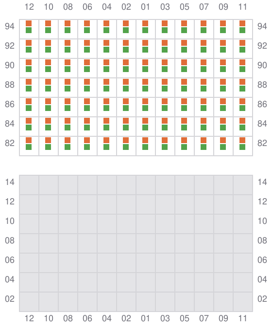 Bay 043 view and slots of CMA CGM ZANZIBAR