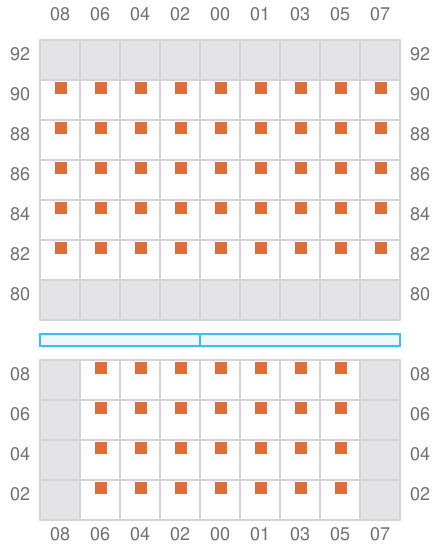 Bay 013 view and slots of CONTSHIP VIE